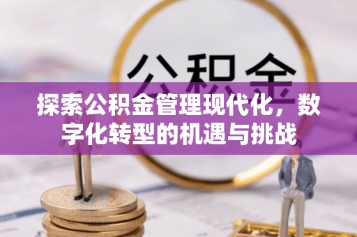 泗洪探索公积金管理现代化，数字化转型的机遇与挑战