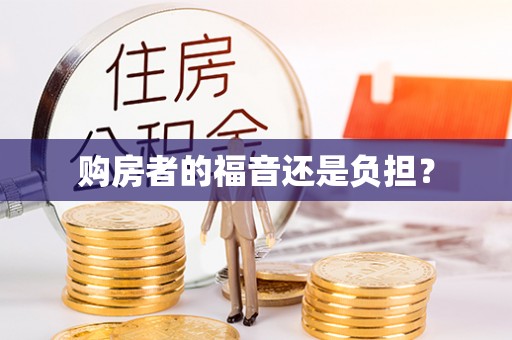 泗洪购房者的福音还是负担？