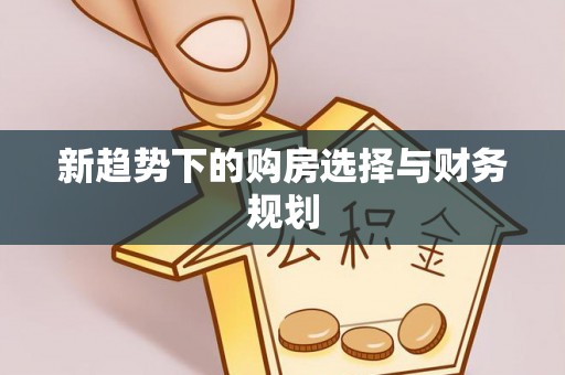 泗洪新趋势下的购房选择与财务规划