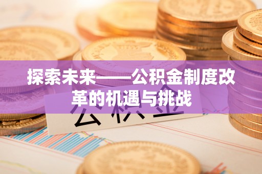 泗洪探索未来——公积金制度改革的机遇与挑战