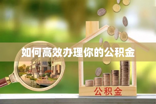 泗洪如何高效办理你的公积金