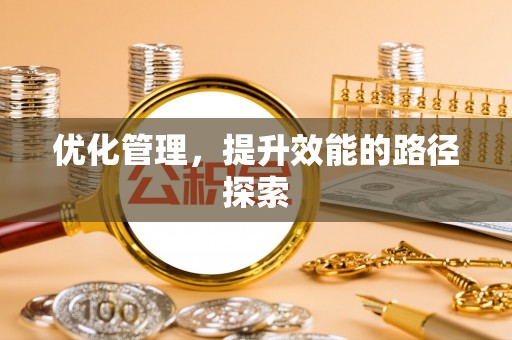 泗洪优化管理，提升效能的路径探索