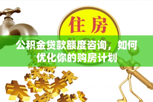 泗洪公积金贷款额度咨询，如何优化你的购房计划