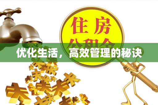 泗洪优化生活，高效管理的秘诀