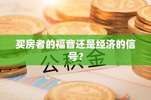 泗洪买房者的福音还是经济的信号？