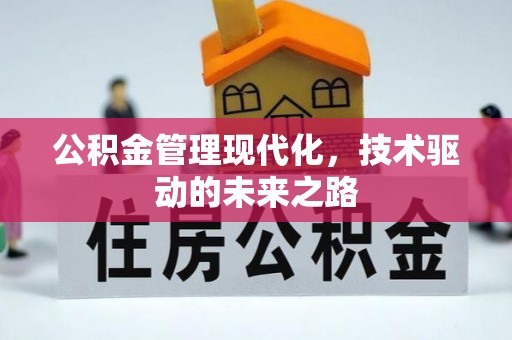 泗洪公积金管理现代化，技术驱动的未来之路